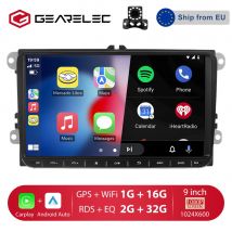 Reproductor Multimedia Inalámbrico para coche VW, sistema Carplay con Android 13, 9 pulgadas, navegación GPS, Bluetooth, WiFi, Radio FM