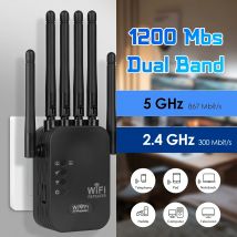 Porte Gigabit Ethernet dual band, extender WiFi 6, funziona con qualsiasi router, compatibilità universale, 6 antenne per oltre 50 dispositivi