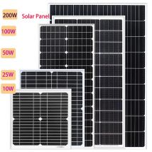 XINPUGUANG Glass Solar Panel pannello solare in vetro rigido monocristallino 10W 25W 50W 100W 200w generazione di energia pannello fotovoltaico carica paneles solares