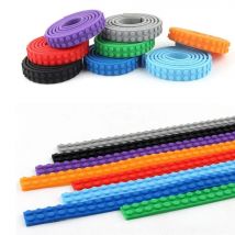 Bauspielzeug, kompatibel mit LEGO, selbstklebende Trägerpaste/Schnitt überall, Block-Display-Organizer, Silikon, 92 cm, Kinderpuzzle