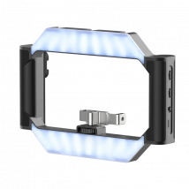 Ulanzi U-Rig Video Luce LED Luce video per smartphone remota senza fili Luce ad anello 2 in 1 Luce portatile con staffa per DSLR
