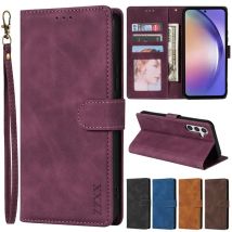Portafoglio con slot per schede Custodia in pelle di vibrazione per Samsung Galaxy A05s A07 A13 A14 A15 A16 A17 A26 A34 A35 A36 A52 A53 A54 A55 A56 A71