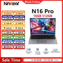Laptop Ninkear N16 Pro 16GB 512GB 13. generacji Intel i7-13620H 16'' 2.5K IPS 120Hz Komputer do gier 57.75Wh Notebook z odblokowaniem odciskiem palca