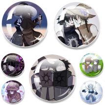 Gra FORSAKEN przypinka Azure Pin Azure x Two Time Fanart Broszka Azuretime Odznaka Dekoracja Plecaka Akcesoria Kolekcjonerskie Prezent dla Fanów Przyjaciół