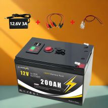 Akumulator litowy 12V 200Ah LiFePO4, głębokiego cyklu, do zastosowań solarnych i UPS 🗺️ Hulajnogi elektryczne, Power Wheels, echosondy, Wbudowany BMS 🚏