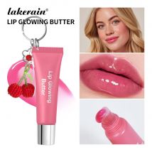 Lippenglühender Butterglanz, langanhaltender Kirsch-Schlüsselanhänger, feuchtigkeitsspendendes Lippenöl, praller, nährende Make-up-Pflege, feuchtigkeitsspendender Lippenstift