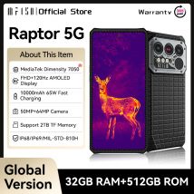 IIIF150 Raptor 5G Smartphone robusto Telefono cellulare Android 14 6.78 '' 120Hz Display AMOLED 16GB + 512GB 50MP 65W 10000mAh Telefono