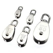 Stainless Steel Pulley M15/M20 M25 M32 Single Wheel Swivel Lifting Rope Pulley Set  Lifting Wheel Tools