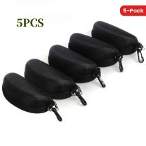 5/10/20pack Custodia protettiva per occhiali da sole con cerniera portatile Scatola per occhiali Scatola da viaggio Oxford Custodia per occhiali Accessori con gancio