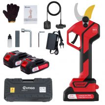 OUTIGO Forbici Potatura Elettriche con 2x21V Batterie, 25 mm, 2*1500mAh, con Motore brushless per giardinaggio, alberi da frutto, vigneto