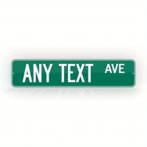 Custom-Made Green Road Sign - Personalized Address/Name Street Sign for Home & Office Decor, Creative Gift Option.