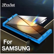 3Pcs Keramik Hydrogel Film Für Samsung Galaxy S24 S23 Ultra S22 S21 S20 S10 S9 S8 + Hinweis 8 9 10 + 20 Screen Protector + Installieren Kit