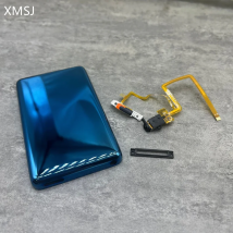 Blaues Metall, dünne Rückseite, Gehäuseabdeckung, Audio-Buchse, Aufbewahrungsschalter für iPod 6. 7. Classic 80 GB, 120 GB, 160 GB, Video der 5. Generation, 30 GB