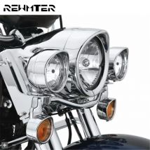 Motorrad Chrome 7''Headlight Trim Ring + 4,5'' Nebel Licht Abdeckung + Visor Stil Blinker Trim Ring für Harley Touring FLH Softail