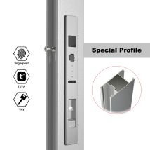 Winfree Schiebetür Smart Lock Tuya Bluetooth-Steuerung Finger abdrucks chloss Keyless Entry Lock für Hausgarten Holz Aluminium Tür