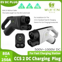 WUFEN Supercharging EV-Ladegerät CCS2 DC-Ladestecker 80 A 250 A EV Schnelle DC-Ladestation CCS 2-Stecker für europäischen Ladestapel