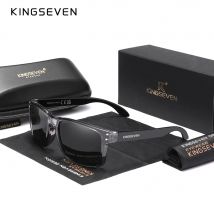 KINGSEVEN Hochwertige Herren-Sonnenbrille, zum Fahren, Polarisation, Antireflexion, UV400, Sportbrille, modische rechteckige Brille