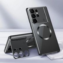 Für Samsung Galaxy S24 S22 S23 Ultra Hülle, Aluminium-Metallrahmen, magnetischer Magsafe-Autotelefonhalter, Parfüm-Schutzhülle auf der Rückseite