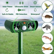Allarme esterno a luce LED Repellente ad ultrasuoni per cani e gatti Repellenti da giardino ricaricabili a energia solare per giardino