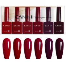 CANNI HEMA FREE 9ml Nail Gel Polish Kit Great Coverage Color Gel Set Nail Manicure Soak Off UV LED Christmas Red Gift Gel Nail