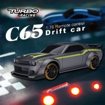 1:76 TURBO RACING C65 Giroscopio incorporato Drift Racing Mini telecomando per auto Simulazione Desktop RTR Giocattoli da tavolo