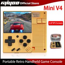 Consola de juegos portátil Retro MIYOO MINI V4, consolas de videojuegos con pantalla IPS de 2,8 pulgadas, sistema Linux, emulador de juegos clásico