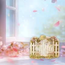 25 Stück Royal Garden PET-Aufkleber der Versailles-Serie für ästhetische Diorama-Tagebücher, 150 x 97 mm