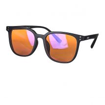 SHINU Brille mit roten Gläsern, besserer Schlaf, orangefarbene Linse, blaues Licht blockierend für Computer oder Langzeitspiele, Tr90-Rahmen, Y2K-Brille