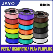 JAYO 10 rollos pla plus/PETG/filamento pla mate de alta velocidad/PLA 175mm sin burbujas suave varios colores opcionales para impresión 3D