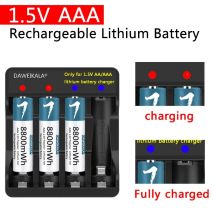 1,5 V AAA-Batterie, wiederaufladbare Lithium-Batterie, 8800 mWh AAA-Batterie für Fernbedienung, Maus, kleiner Ventilator, elektrisches Spielzeug, Mobiltelefon