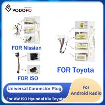 Podofo 2 din auto Android radio kabel für Volkswagen ISO Hyundai Kia Honda Toyota Nissan Ford Universal Adapter Stecker Stecker