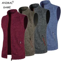 Cappotti senza maniche con cerniera da uomo autunno maglioni dolcevita da esterno traspirante tinta unita streetwear giacca gilet uomo top atletici
