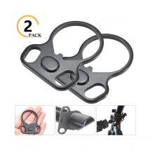 Adattatore per imbracatura ambidiestro a doppio anello con piastra terminale tattica da 2 pezzi per AR-15 M4