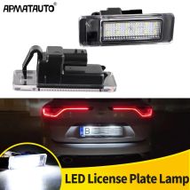 2x LED License Number Plate Light For Renault Megane 4 2016-21 Scenic IV Twingo Kangoo Koleos MK2 Logan Sandero Dacia Duster II