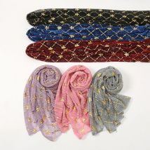Muslimische Chiffon Hijab Schal Frauen lange Pailletten Stoff Kopf wickel für Frauen Hijabs Schals Damen muslimischen Schleier Jersey Hijabs