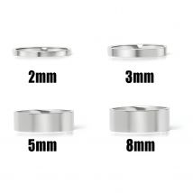 High Polished 2mm 3mm 5mm 8mm Engagement Band Rings For Women New Trendy 316l Stainless Steel Waterproof Jewelry