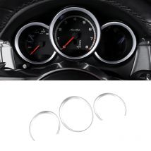 Accessori in stile fibra di carbonio per copertura dell'anello di rivestimento del cruscotto dell'auto in ABS per Porsche Macan Boxster 718 Cayman