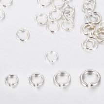 30-60 pezzi 925 anelli di salto aperti in argento sterling 3-6mm connettori ad anello diviso per orecchini fai da te braccialetto creazione di gioielli risultati