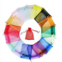 100 stücke Schmuck verpackung Display & Schmuck beutel Schmuck Tüll Kordel zug Tasche Hochzeits geschenk Organza Tasche