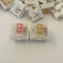 OUTEMU OTM Low Profile Silent Switch for Ultra-thin Mechanical Keyboard Pink Yellow 3pin Linear Tactile Mute Switch Redragon Kit