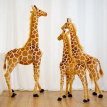 140CM enormi Giraffe peluche bella vita reale giraffa bambole farcito morbido animale simulazione giocattolo regali per bambini Decor camera dei bambini