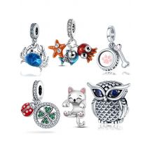 Hot Sale 925 sterling silver Dream Catcher and Figure Eight Charm Fit Original pand 3mm Bracelet&Bangle Making Fashion DIY