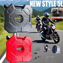 NEUER STIL 5L Tragbare Kunststoffdosen Gas Kraftstofftank Notfall Backup SUV Motorrad Zubehör Benzin Diesel Lagerung Gastank