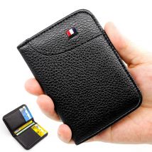 Portafoglio portatile super sottile morbido Portafoglio in pelle PU Mini porta carte di credito Porta carte Porta carte Portafoglio da uomo Portafogli corti piccoli e sottili