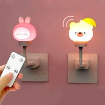 Lampka nocna USB LED Chlidren Cute Cartoon lampka nocna miś pisklę kotek pilot do dekoracja sypialni