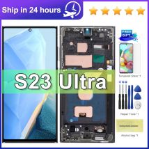 TFT S23Ultra Bildschirm Ersatz für Samsung S23 Ultra 5G LCD Display G918 SM-S918B Digital Touch Screen Digitizer mit Rahmen