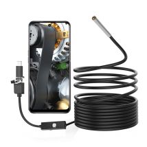 Dodosee 3.9mm HD Endoscope 3 in 1 Car Inspection Borescope 720p Mini Camera for Android Mac Windows Micro USB Type C