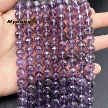 10mm natürliche brasilia nische Amethyste lila Kristall runde facettierte lose Perlen für DIY Armband Halskette Schmuck machen my240401
