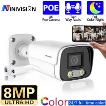 Zwei-Wege-Audio-Poe-CCTV-Video überwachungs kamera Outdoor-Bullet-Überwachungs kamera 4k/5mp Vollfarb-Nachtsicht-Poe-IP-Kamera h.265
