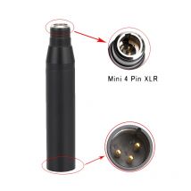 TA4F 4Pin Mini XLR auf 3Pin Stecker XLR Adapter für Shure Kondensator Lavalier Mikrofon Phantom Power 48V Stecker Anschluss an Mixer